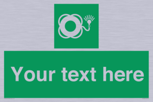 Custom sign safe condition Lifebuoy with light